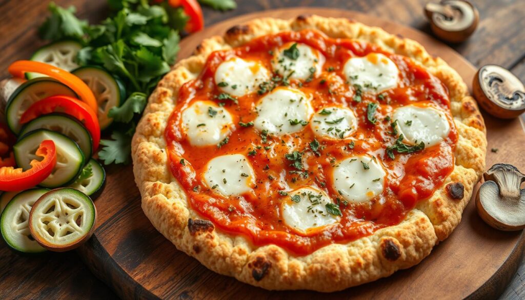 low-calorie cauliflower crust pizza